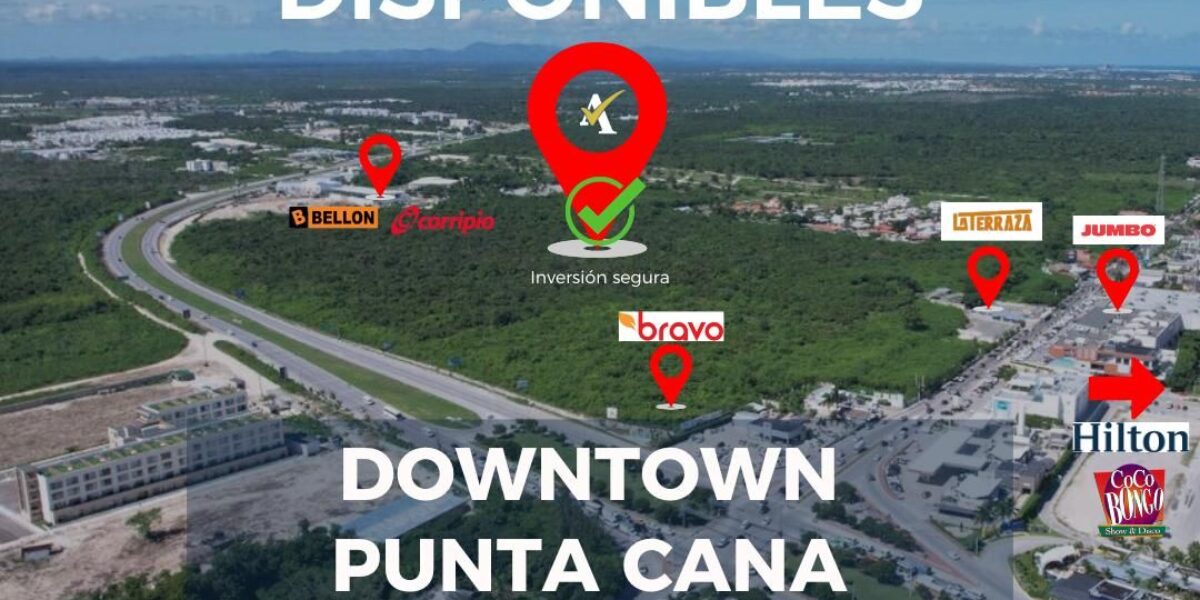 Terrenos estratégicos disponibles para inversionistas y desarrolladores 🌟 📍 Ubicación TOP: Justo frente a Downttown Punta Cana