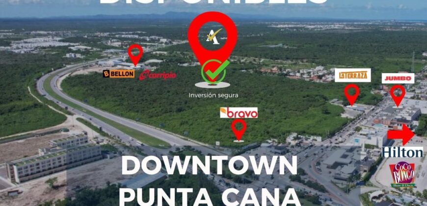 Terrenos estratégicos disponibles para inversionistas y desarrolladores 🌟 📍 Ubicación TOP: Justo frente a Downttown Punta Cana