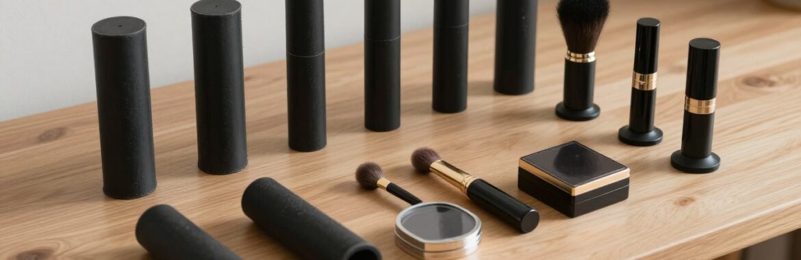 Organizador de maquillaje con tubos de cartón DIY