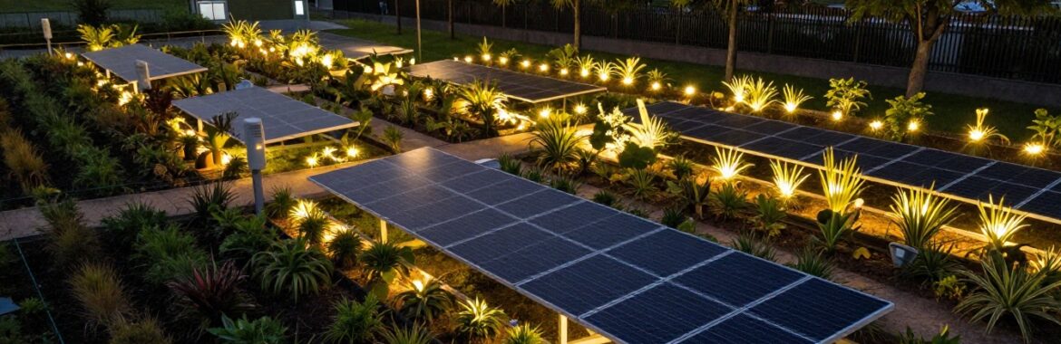 Iluminación eficiente para jardines en verano